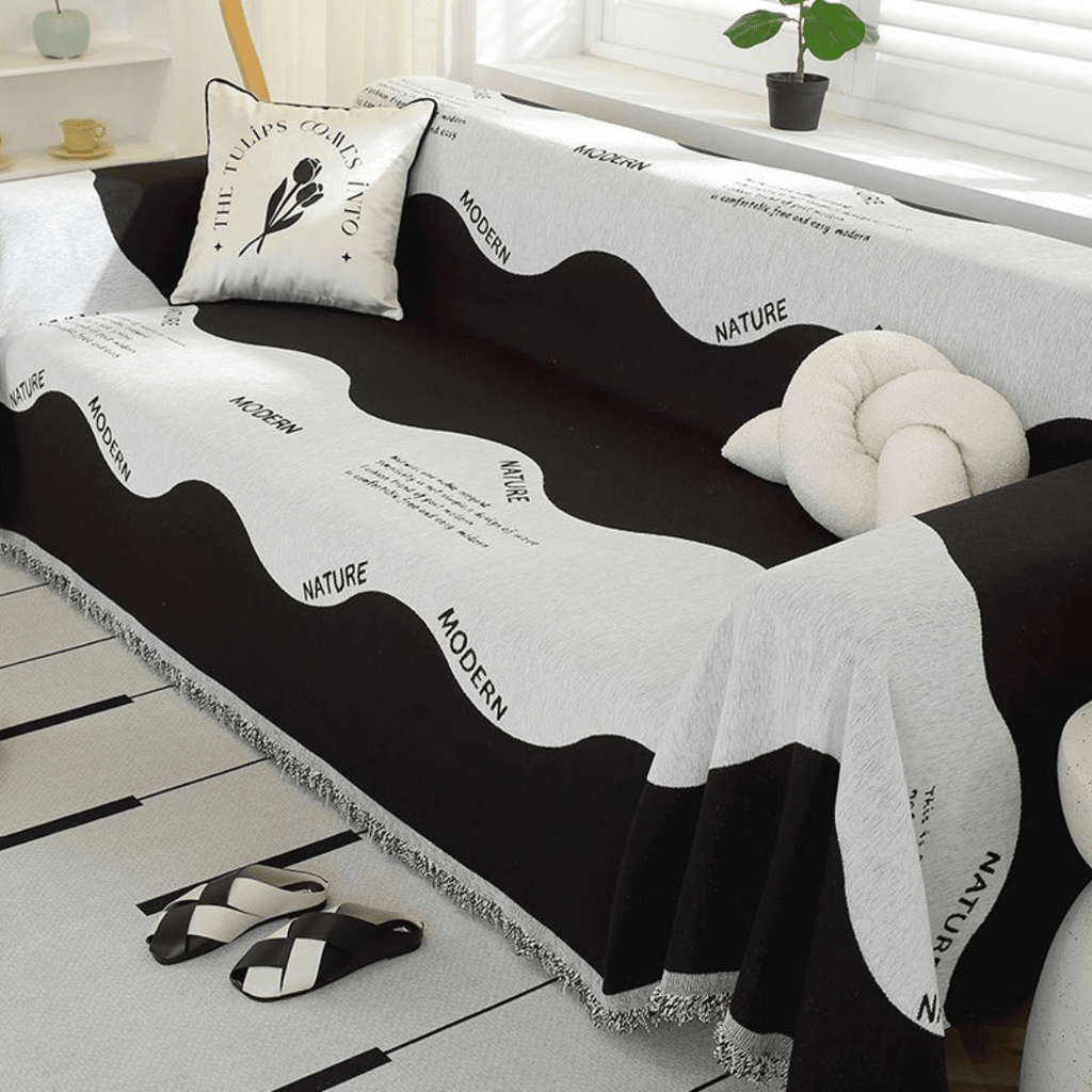 Black Elegance Elegance Chenille Sofa Cover