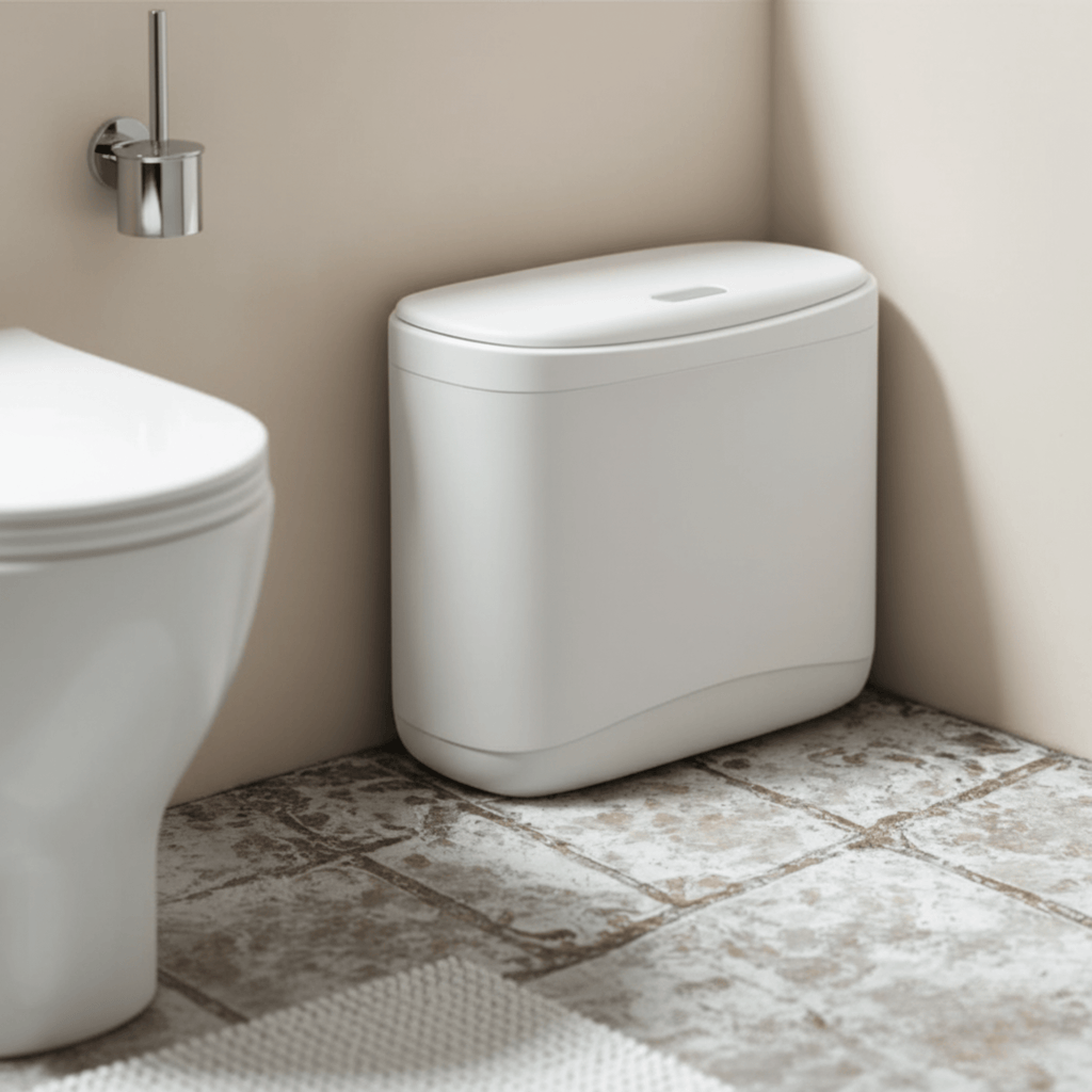 Compact Dual-Purpose Press-Lid Trash Bin(12L)