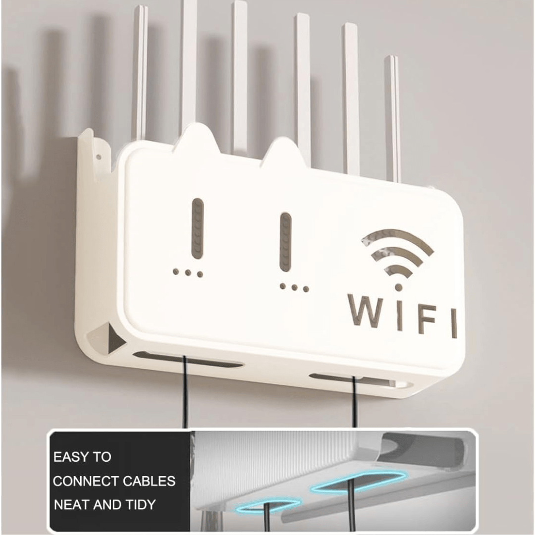 Wall-Mounted Punch-Free Wi-Fi Router Storage Box