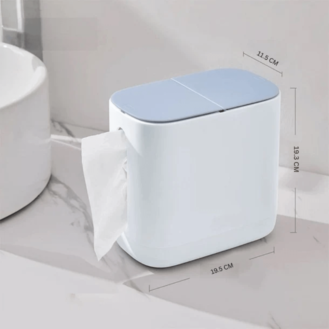 Two-in-One Tissue Holder with Trash Bin