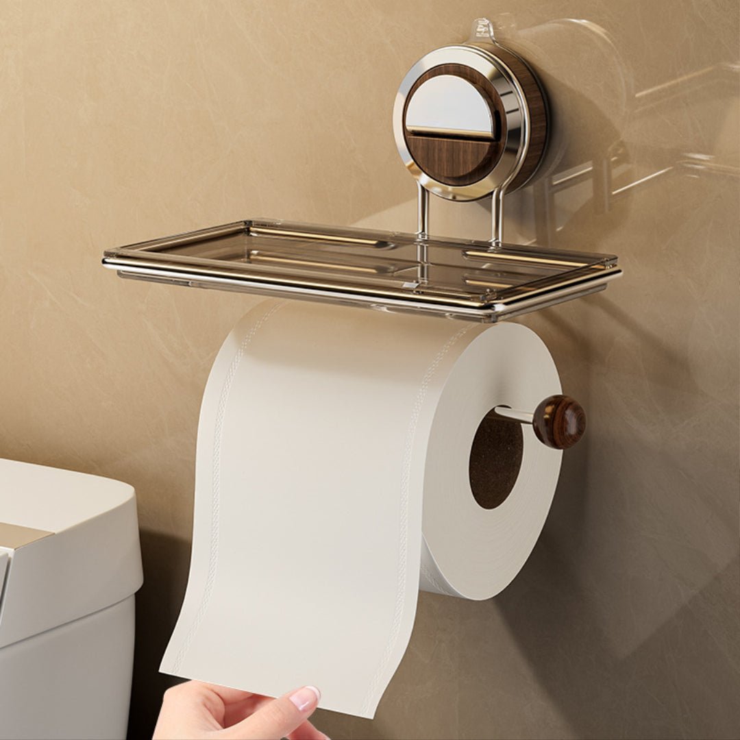 Suction Cup Wall-Mount Toilet Paper Holder