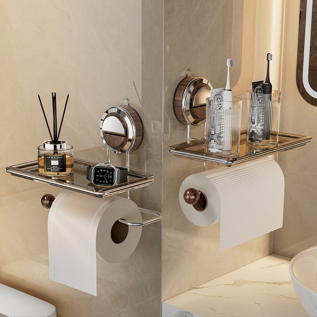 Suction Cup Wall-Mount Toilet Paper Holder