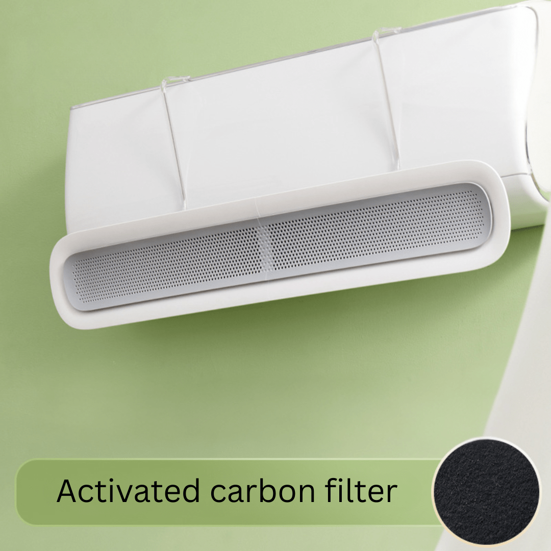 Wall-Mounted Air Conditioner Wind Deflector With Adjustable Wings