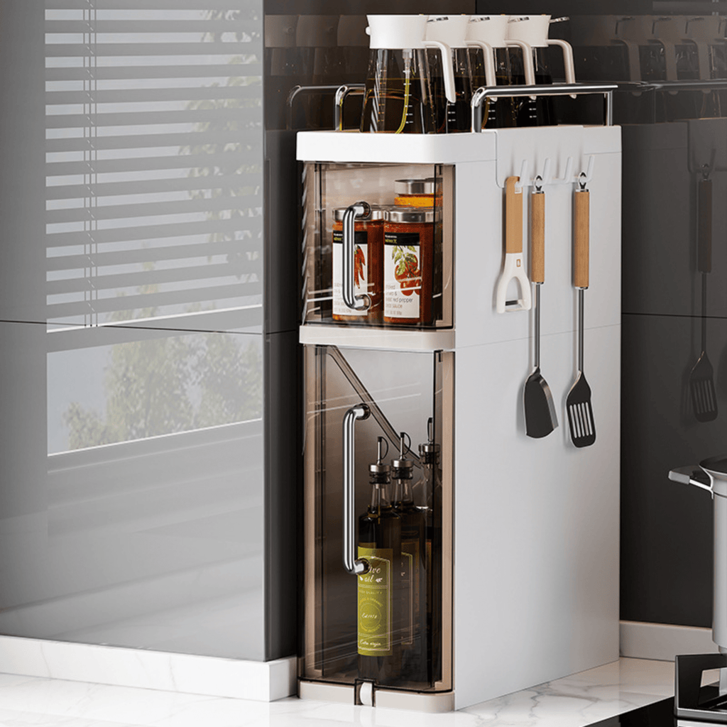 Transparent Multi-Layer Plastic Pull-Out Storage Cabinet – (15.5cm)