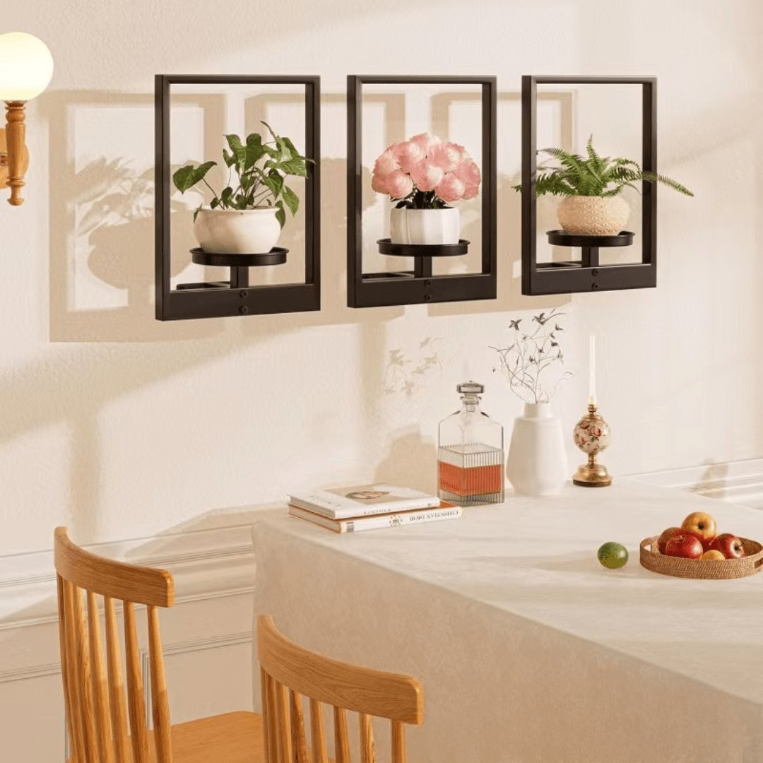 Wall-Mounted Metal Picture Frame Plant Holder