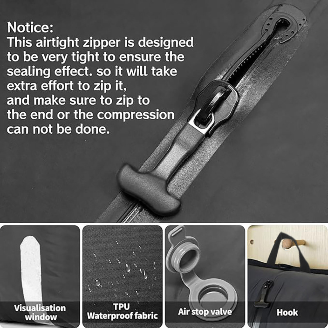 Travel Vacuum Compression Bag with Pump 17L Waterproof