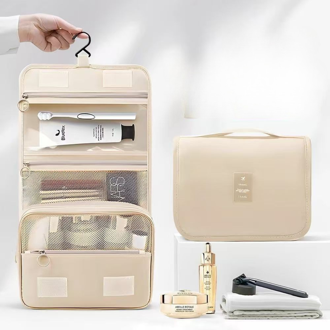 Waterproof Folding Cosmetic & Toiletry Bag with Compartments