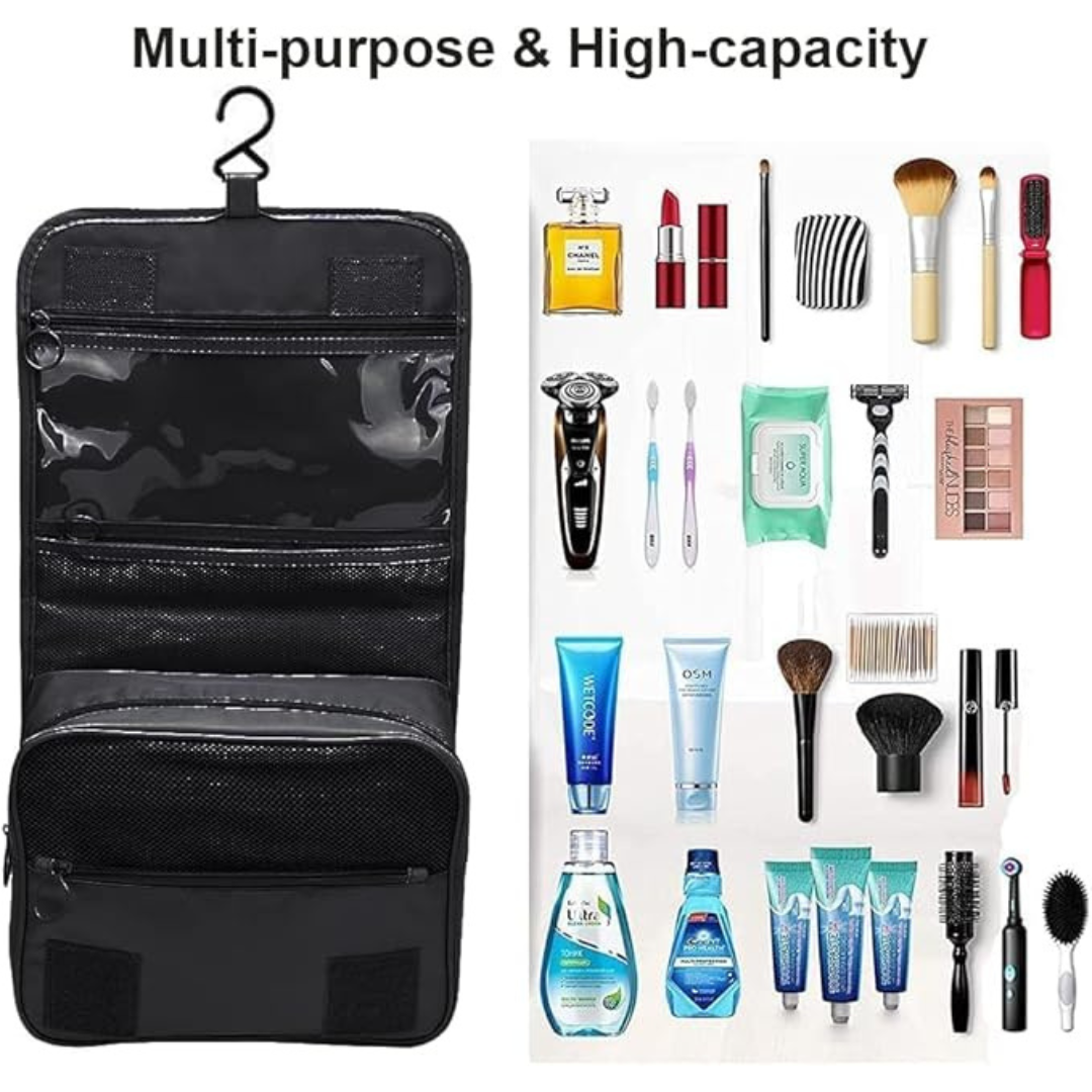 Waterproof Folding Cosmetic & Toiletry Bag with Compartments