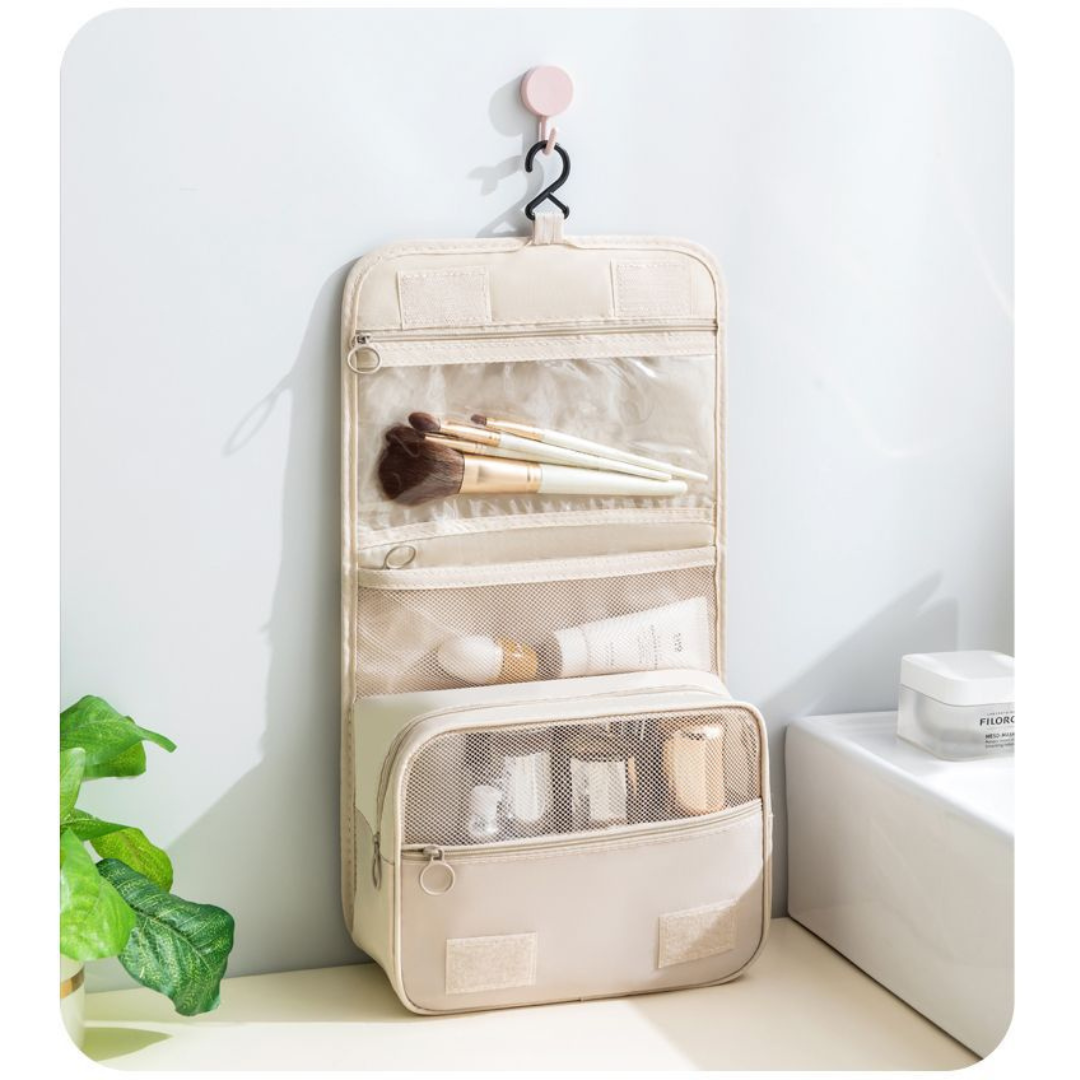 Waterproof Folding Cosmetic & Toiletry Bag with Compartments