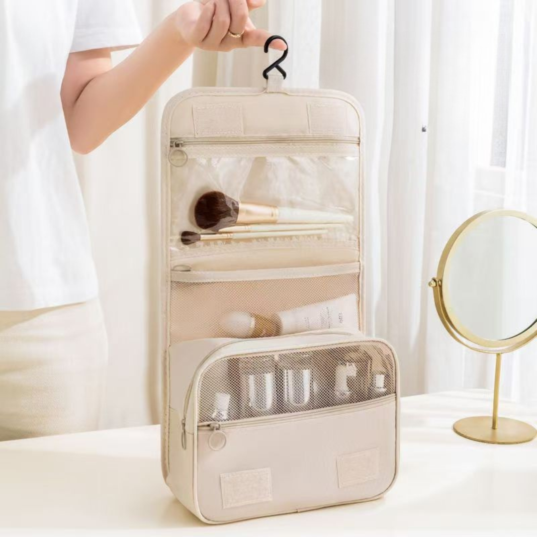 Waterproof Folding Cosmetic & Toiletry Bag with Compartments