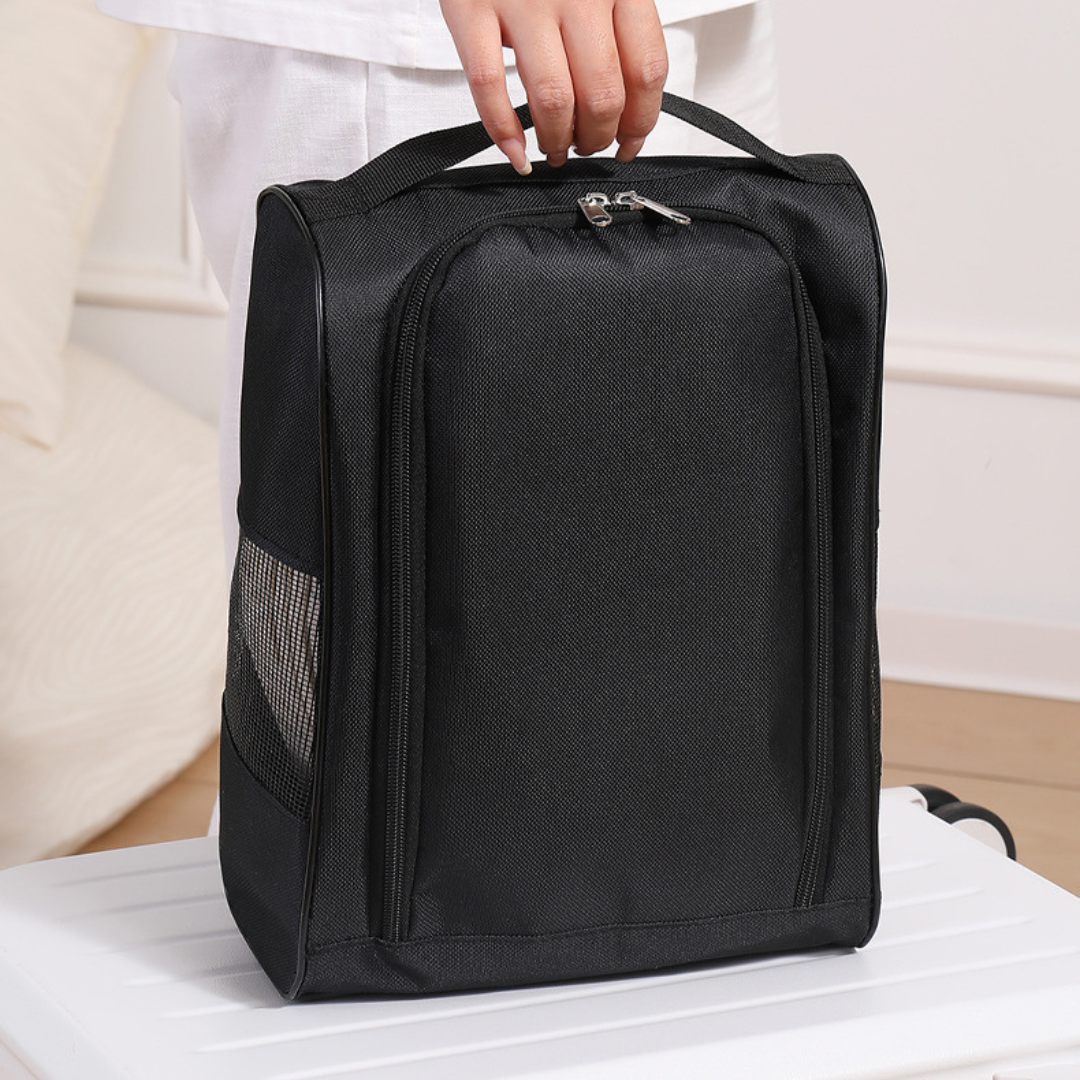 Travel Mesh Shoe Pouch with Handle & Ventilation