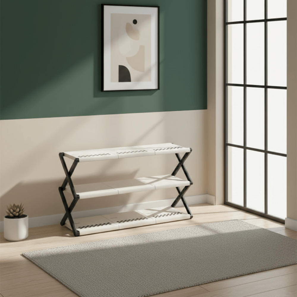 Compact Space Foldable Shoe Rack