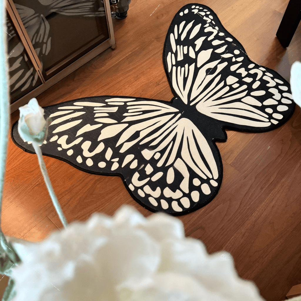 Anti-Slip Butterfly-Themed Diatom Mud Floor Mat