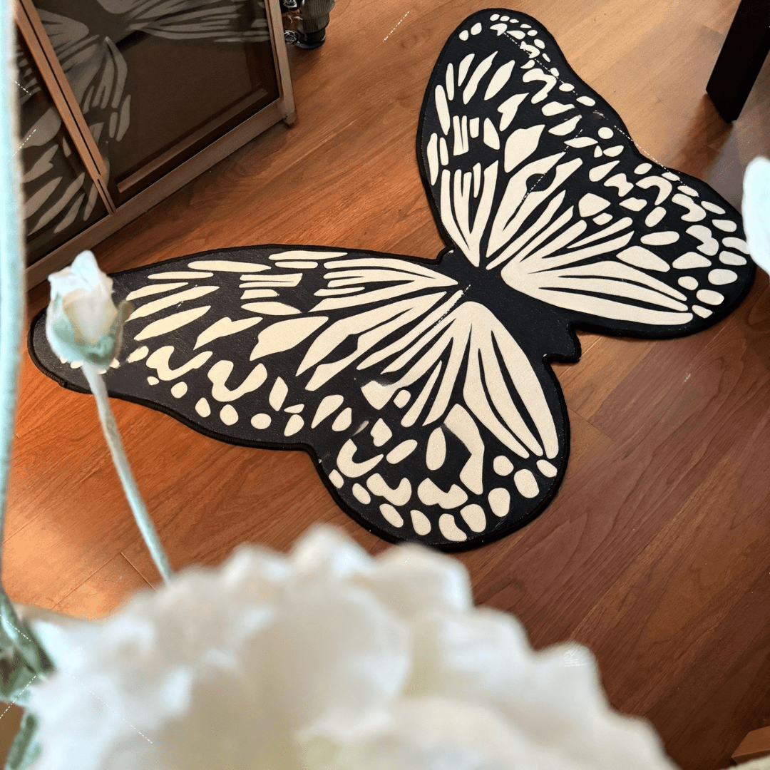 Anti-Slip Butterfly-Themed Diatom Mud Floor Mat