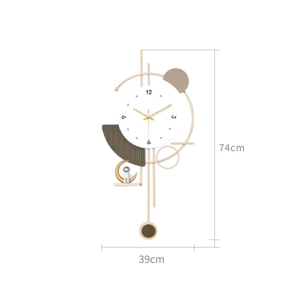Astronaut Explorer Metal Wall Clock