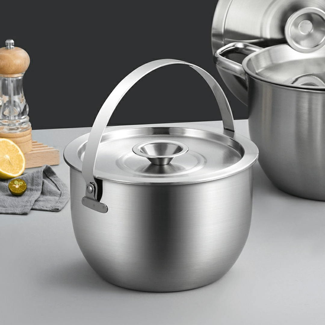Ultra-Steel Oil Strainer Pot With Handle