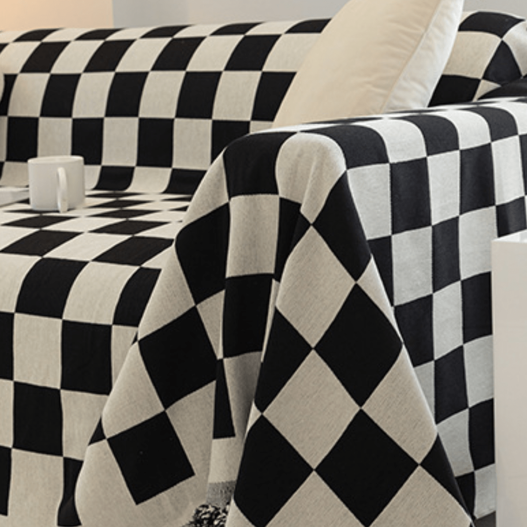 Black Elegance Elegance Chenille Sofa Cover