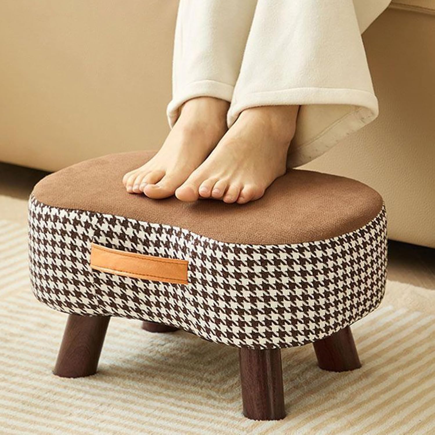 Comfy Cube Soft-Covered Small Stool for Home and Living Room (35cm)