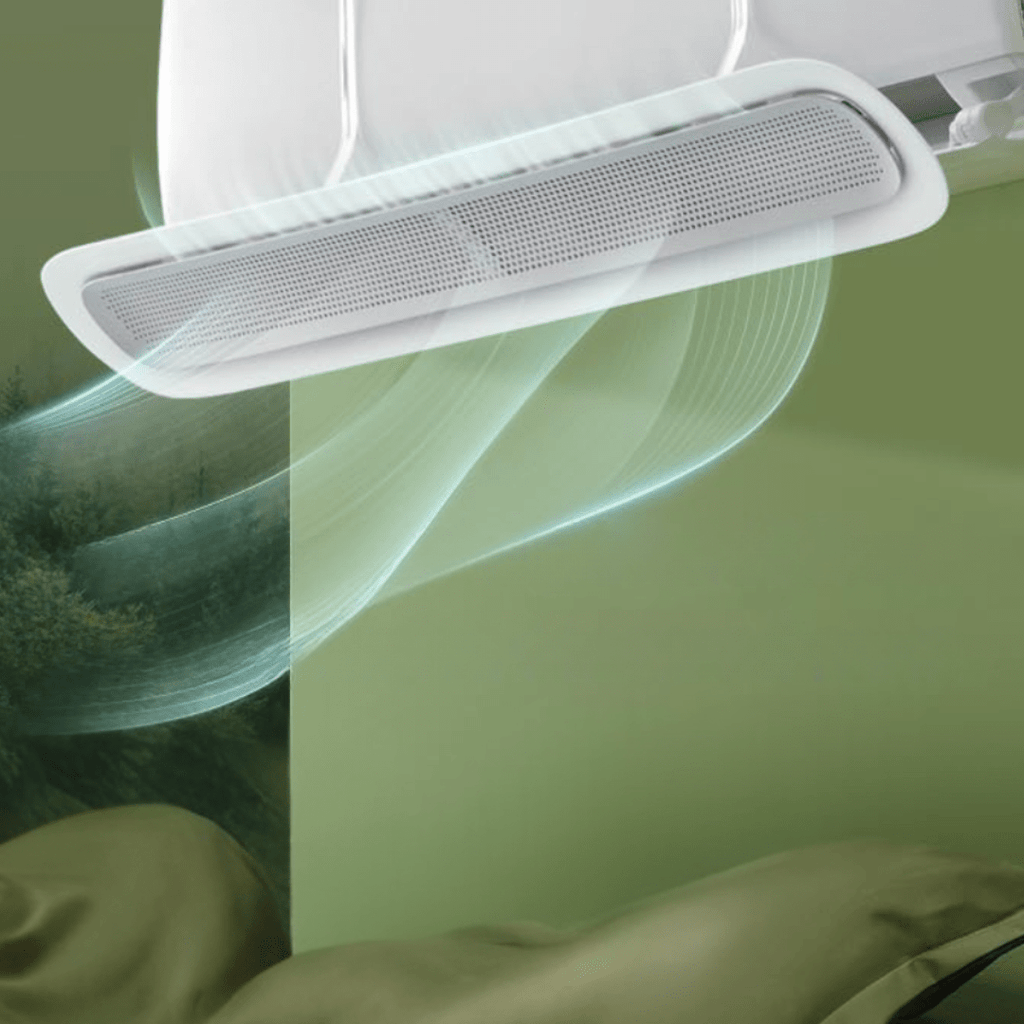 Wall-Mounted Air Conditioner Wind Deflector With Adjustable Wings