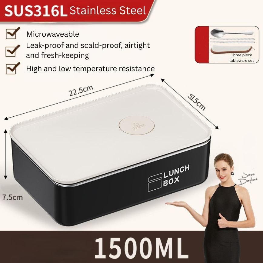 Antibacterial Stainless Steel Leak-Proof Bento Lunch Box