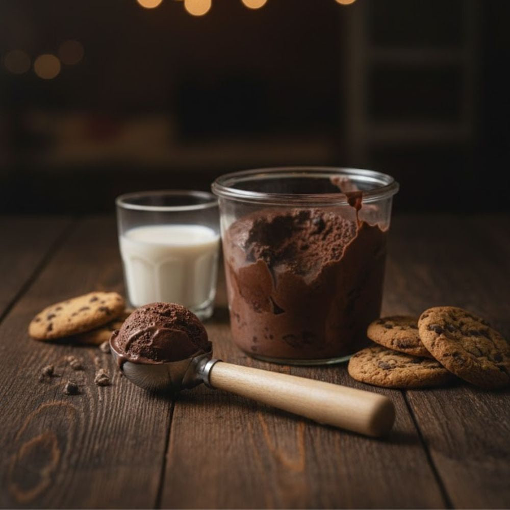 Classic Wooden Handle Stainless Steel Ice Cream Scoop