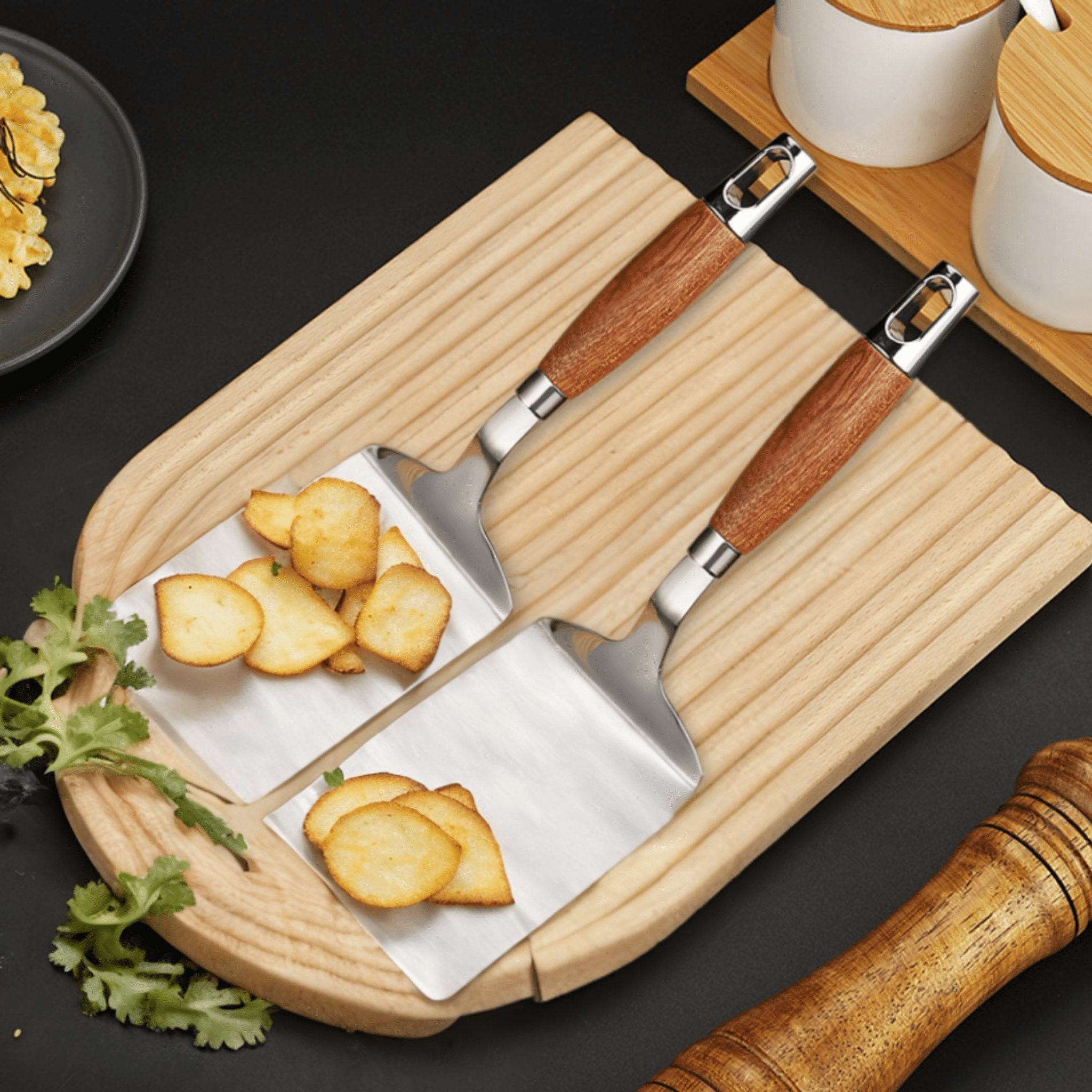 Stainless Steel Square Shape Shovel with Wooden Handle