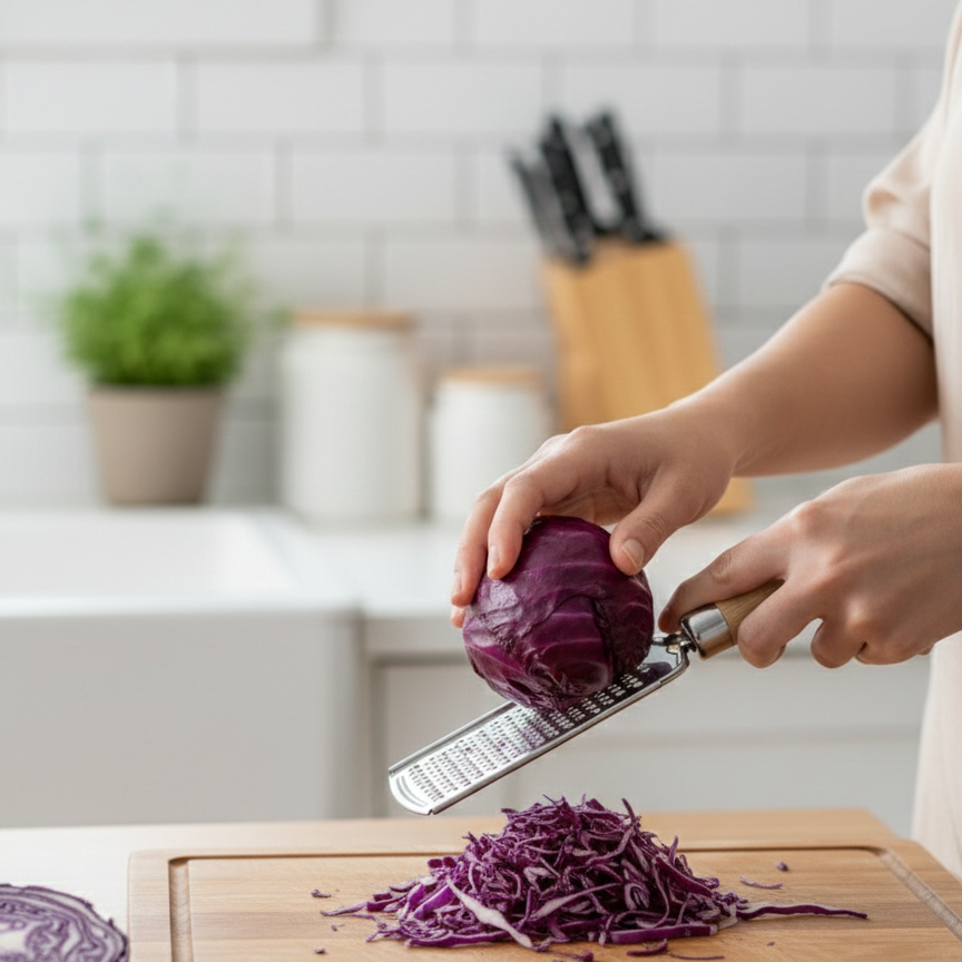 Classic Wooden Handle Stainless Steel Hand Grater