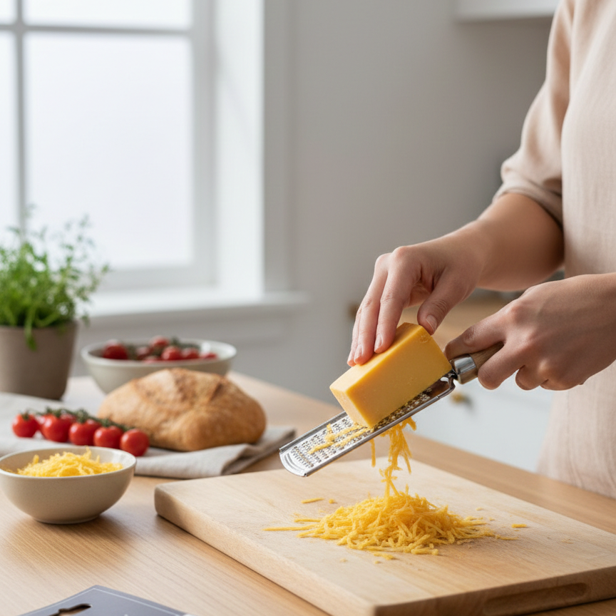 Classic Wooden Handle Stainless Steel Hand Grater