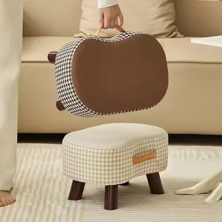 Comfy Cube Soft-Covered Small Stool for Home and Living Room (35cm)