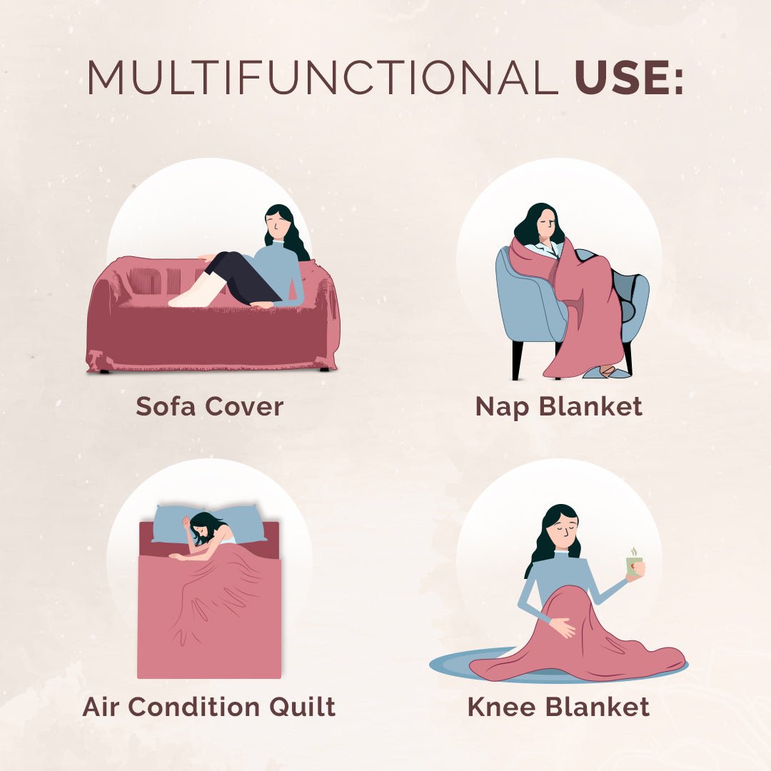 Blue Elegance Chenille Sofa Cover