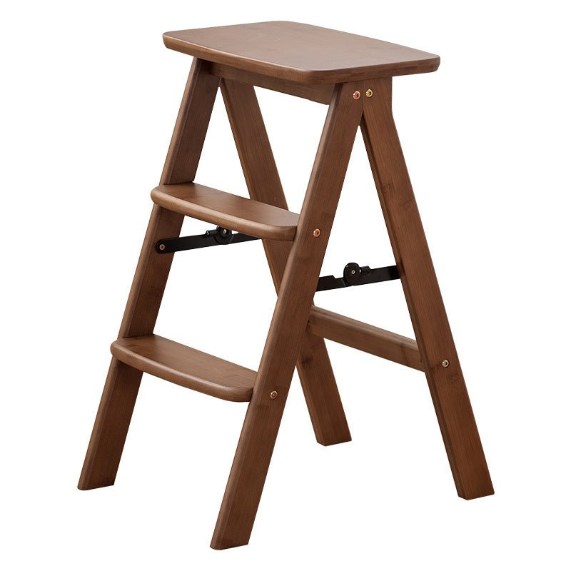 Compact Climb Utility Nanmu Wood Step Stool(63cm)