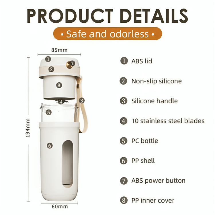 Turbo-Blend Portable Rechargeable Blender