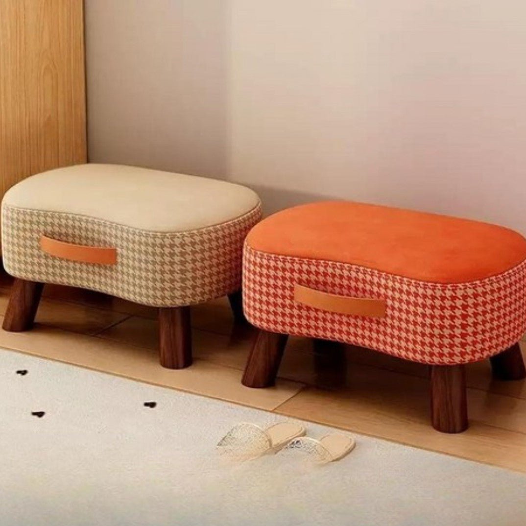 Comfy Cube Soft-Covered Small Stool for Home and Living Room (35cm)